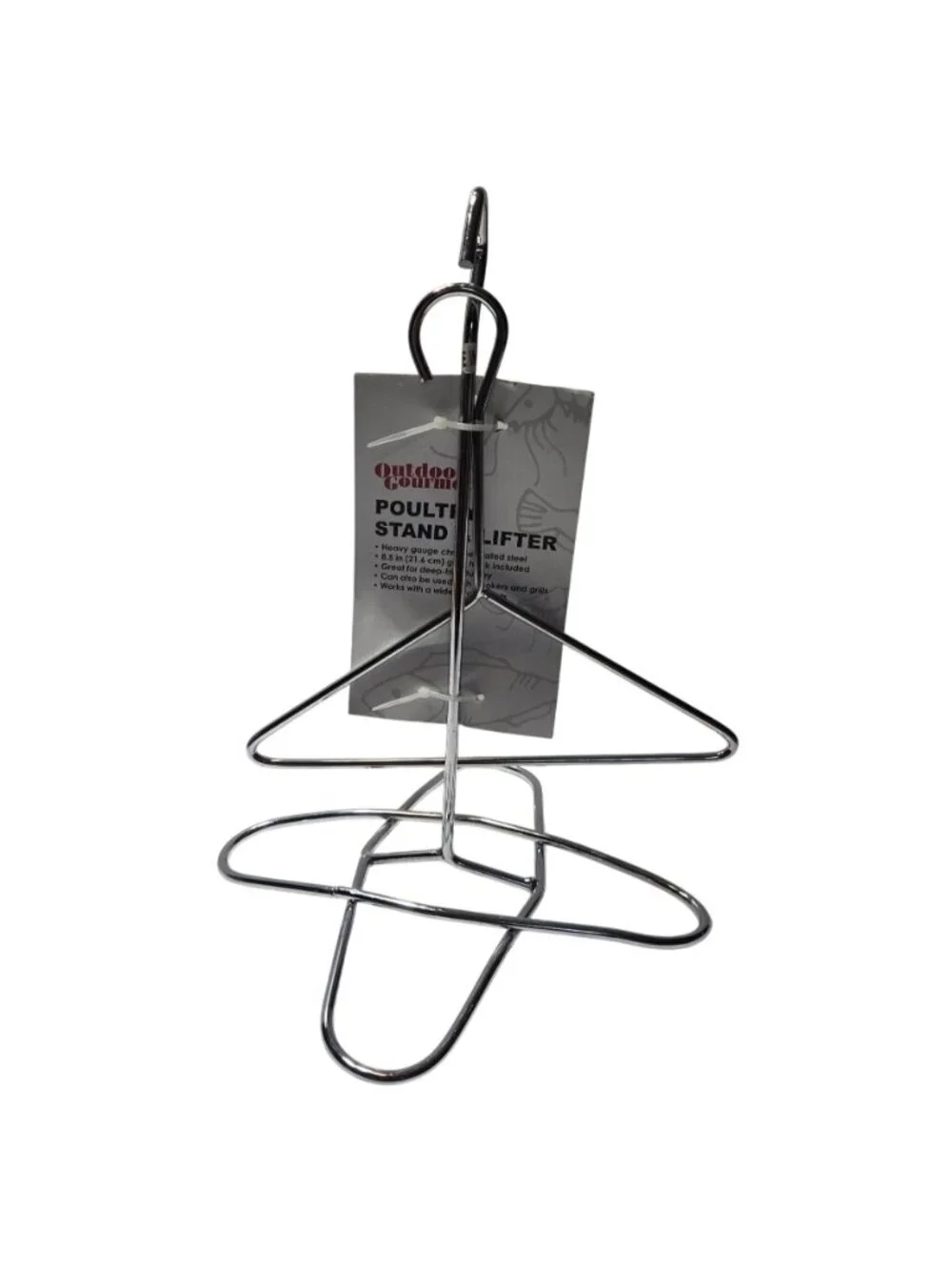 Poultry Stand and Lifter Outdoor Gourmet Cooking Chicken Turkey Frying NOS